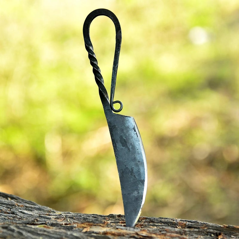 FH TRADERS Handmade Viking Knife with Leather Sheath – Handcrafted Carbon Steel Blade, Traditional Norse Style Hunting & Camping Knives, Gift for Men Collectors & Outdoor Enthusiasts. - Image 4